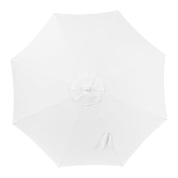 Tracy 9 ft. Classic MidCentury Scalloped Fringe Market Patio Umbrella